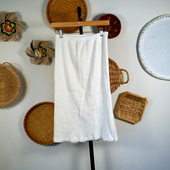 Womn Ribbed Pencil Michelle Skirt White Womens Size XS - Picture 1 of 7